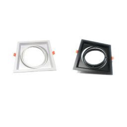 Trade Shop - Portafaretto Incasso Ar111 Quadrato Supporto Per Faretti Illuminazione P-ar111-1 -