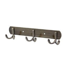 Trade Shop - Appendino Multiuso A 3 Ganci Finitura Bronzo Spazzolato Lunghezza 24.5 Cm 52914 -
