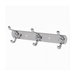 Trade Shop - Appendino Appendi Porta Asciugamani Con 3 Ganci Doppio Bagno Diamante 52173 -