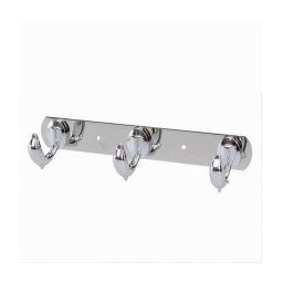 Trade Shop - Appendino Con 3 Ganci A Delfino Parete Multiuso Acciaio Viti 24.5 Cm 52179 -