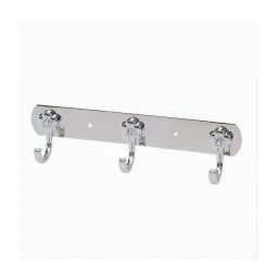 Trade Shop - Appendino 3 Ganci Fiori Fissaggio Parete Multiuso Acciaio Viti 25x7.5cm 52673 -