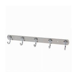 Trade Shop - Appendino Con 5 Ganci Fiori Parete Multiuso Acciaio Viti 45x7.5 Cm 52674 Appendi -