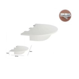 Trade Shop - Mensola In Legno Bianco 36x23.5x11cm Arredo Casa Cameretta 70202 Scaffale Parete -