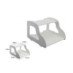 Trade Shop - Mensola In Legno Bianco 22.5 X 21.5 X 14.8cm Arredo Casa Ripiani Cameretta 70205 -
