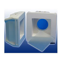 Trade Shop - Porta Faretto Fisso In Gesso Ad Incasso Led Quadrato Con Vetro Gu10 12x12 Cm -