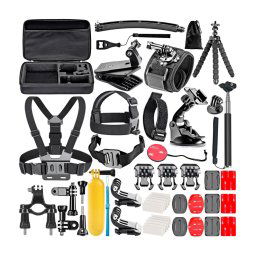 Trade Shop - Kit Con 36 Accessori Per Gopro Hero Go Pro Sj4000 Sj5000 Sj6000 Action Cam Sport -