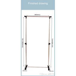 Trade Shop - Stand Appendiabiti Allungabile Telescopico Singolo Con Base 64 X 28 X 73/130 Cm -