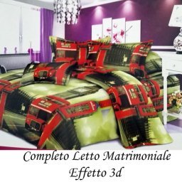 Gabel Lenzuola Matrimoniali Completo Letto 100% Cotone Stampato Set:  Lenzuolo Sopra + Sotto con Angoli + 2 Federe colore Lino - Premium