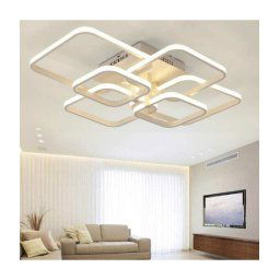 Trade Shop - Lampadario Plafoniera Con Quadrati Lampada Da Soffitto Led Design Moderno C26-b -