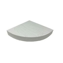Trade Shop - Mensola Angolare Con Reggimensola A Scomparsa In Legno Rovere Sbiancato 24x24 Cm -