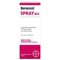 Benexol Spray Integratore alimentare di Vitamina B12 ad Alto Dosaggio, con Edulcorante, Flacone da 15ml