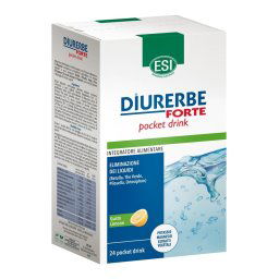 Diurerbe Forte Drink integratore per il drenaggio dei liquidi 24 pocket gusto Limone