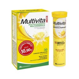 Multivita Mix senza zucchero integratore multivitaminico 30 compresse effervescenti