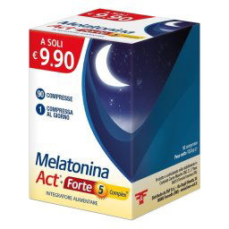Melatonina Act Forte 5 Complex integratore per favorire il sonno 90 compresse