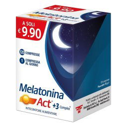 Melatonina Act +3 Complex integratore per favorire il sonno 120 compresse