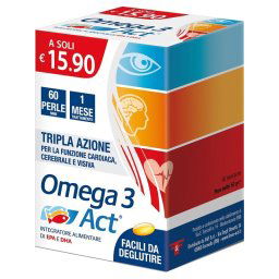 Omega 3 ACT integratore per cuore cervello e vista 60 perle