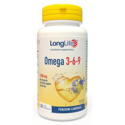 Longlife Omega 3-6-9 integratore per cuore e controllo del colesterolo 50 perle
