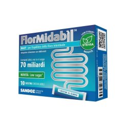 Flormidabil Daily con Stevia integratore per riequilibrio della flora intestinale 10 bustine