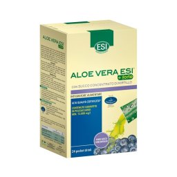 Aloe Vera +Forte succo fresco concentrato Mirtillo integratore alimentare 24 pocket drink