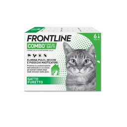 Frontline Combo Spot-On Gatti e Furetti Antiparassitario 6 Pipette Fipronil