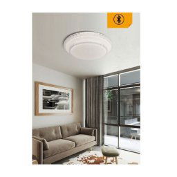 Trade Shop - Plafoniera Led Bt 60w Rotonda Lampadario Soffitto Cct Luce 3000k-6500k Pn-12-3c -