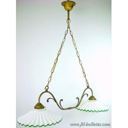 Lampadario 2 luci ceramica l2r2013