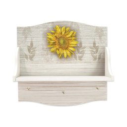 Trade Shop - Mensola Portabarattoli Multiuso Con Stampa Girasole Hd Organizer Utensili Cucina -