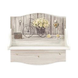 Trade Shop - Mensola Portabarattoli Multiuso Stampa Hd Yellow Roses Organizer Utensili Cucina -