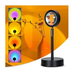Trade Shop - Lampada Da Proiezione Colorata Gbr Proiettore Luce Notturna Led Usb 8 Modalità -