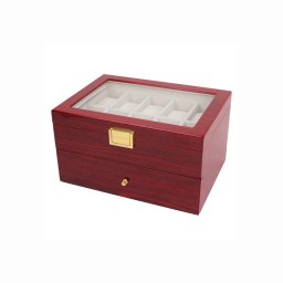Vetrina 20 orologi in legno cherry