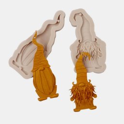 Set di 2 fantastici Gnomi di Natale. Stampo silicone