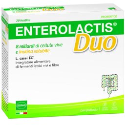 ENTEROLACTIS Duo Integratore alimentare di fermenti lattici vivi e fibre 20 BUSTINE di SOFAR SPA