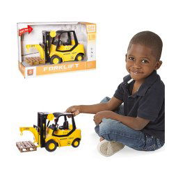Trade Shop - Muletto Giocattolo Per Bambini Con Pedana Cassa 25cm Cantiere Mezzo Da Lavoro -