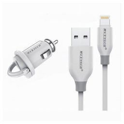 Trade Shop - Kit Caricabatterie Lightning 1mt Ricarica Auto Cavo Dati 10 Watt Maxtech Ma-ip03 -