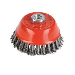 Trade Shop - Spazzola A Tazza Foro 14 Diam 160 Mm Filo Ritorto Ferro Smerigliatrice Edilizia -
