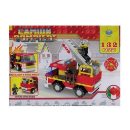 Trade Shop - Costruzioni Giocattolo Per Bambini Camion Dei Pompieri Con Personaggio 132 Pz -