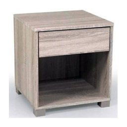 Trade Shop - Comodino Con Cassetto 40x36x44cm In Legno Rovere Arredamento Camera Da Letto -