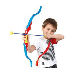 Trade Shop - Set Arciere Per Bambini Tiro Con Arco 3 Frecce Con Punte A Ventosa Gioco Bambini -