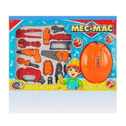 Trade Shop - Maxi Brico Trapano Elmetto Attrezzi Lavoro E Accessori Martello Sega Viti Mecmac -