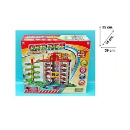 Trade Shop - Box Garage 5 Piani 4 Auto Multifunzione Gioco Giocattolo Bambini -