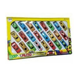 Trade Shop - Auto In Pista Set 24 Auto Macchinine Colorate Gioco Giocattolo Bambini -