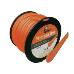 Trade Shop - Filo Per Decespugliatore Tondo 4mm Bobina 100mt Tagliaerba Cavo Matassa Rosso -