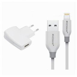 Trade Shop - Kit Caricabatterie + Cavo Usb Connettore Lightning 10w 2.1a 1mt Maxtech Ca-s035 -