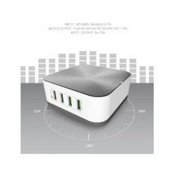 Trade Shop - Caricabatterie Da Scrivania Tavolo 8 Usb Plug 10a Carica Batterie Per Cellulare -