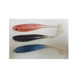 Trade Shop - Set 3 Pezzi Pesci Esche Artificiali In Gomma Silicone Per Pesca Lago Fiume -
