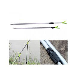 Trade Shop - Supporto Canna Da Pesca 80 Cm In Alluminio Dispositivo Appoggio Regolabile -