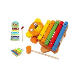Trade Shop - Xilofono 5 Piastre In Legno Sonoro Musica Bambino Bimbi Musica Giocattoli -