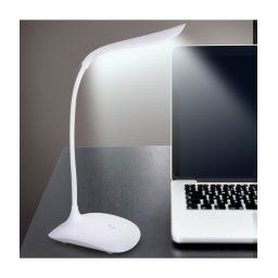Trade Shop - Lampada Da Scrivania Touch 14 Led Bianco Luce Regolabile E Collo Ergonomico -