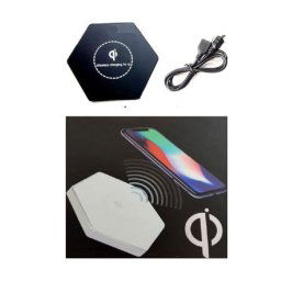Trade Shop - Base Ricarica Wireless Esagonale Qi Universale Caricabatterie Piattaforma Ricarica -