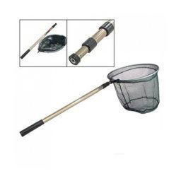 Trade Shop - Rete Pesca Pieghevole Con Manico Telescopico In Allumino Estensibile Guardino -